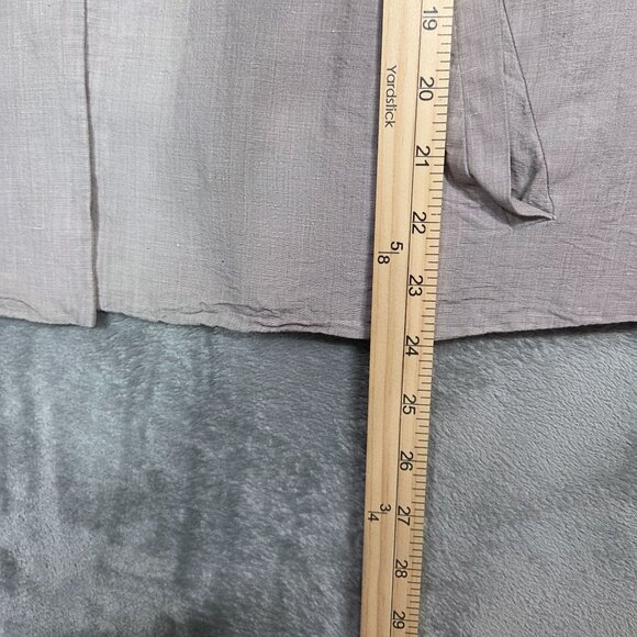 Lafayette 148 Jacket Medium Linen Blend Open Front Cinch Waist Neutral Lagenlook - Picture 8 of 8